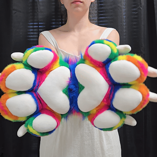 Large 4 Finger Paws w/ Palm Design and Claws (OUTDATED PATTERN)